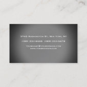 グレーユニークシック・モノグラム・ビジネス・カード 名刺 (裏面)