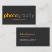 グレーユニークフォトグラファー・アーティスト 名刺 (正面/裏面)