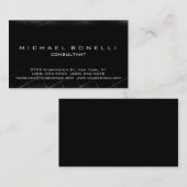 グレーユニークブラック・パターン・コンサルタント・ビジネス・カード 名刺 (正面/裏面)