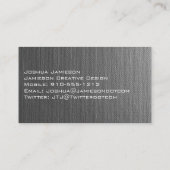 グレーユニークモダンプロフェッショナル名刺 名刺 (裏面)
