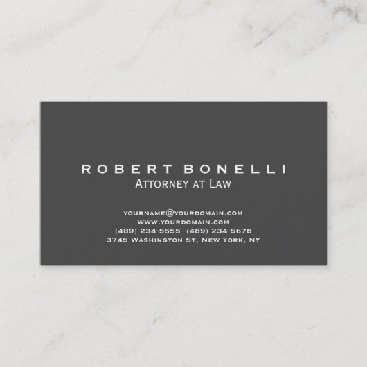 グレーユニーク弁護士標準名刺 名刺 (正面)