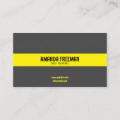 グレーユニーク&イエロー顔画家 名刺 (裏面)