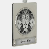 グレーライオンの銀年 シルバープレートバナーオーナメント (右)