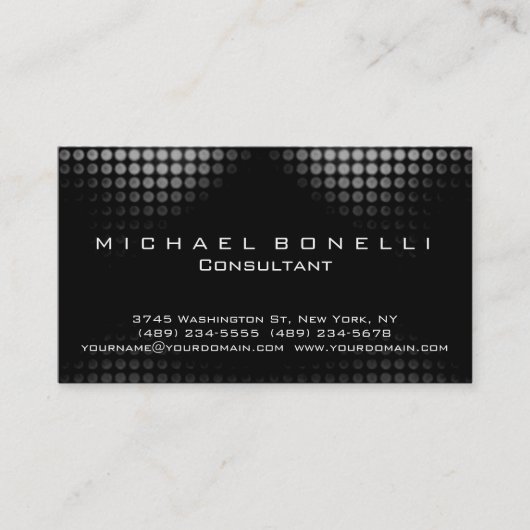 グレーライトブラックパターンコンサルタントの名刺 名刺 (正面)