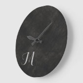グレーライムウォッシュラグジュアリーモノグラム ラージ壁時計 (傾斜)