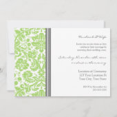 グレーライム写結婚真の誓い更新招待状 招待状 (裏面)