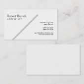 グレーライン白黒コンサルタントの名刺 名刺 (正面/裏面)