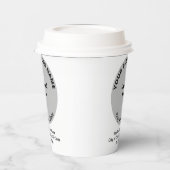 グレーラウンドシェイプのビジネスブランド紙カップ 紙コップ (左)