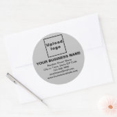 グレーラウンドステッカーのビジネスブランド ラウンドシール (封筒)