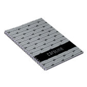 グレーラクロスブラックスティック&ライ点々のあるン ノートブック (右側)