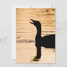 グレーラグガチョウの自然写真カード セーブザデート