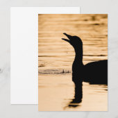 グレーラグガチョウの自然写真カード セーブザデート (正面/裏面)