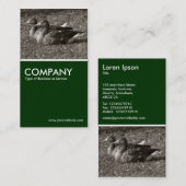 グレーラグゲーゼ（セピア） – ダークグリーン 名刺 (正面/裏面)