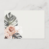 グレーラストフローラモンストレラウェディングレセプション エンクロージャーカード (裏面)