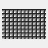グレーラッピング紙セット ラッピングペーパーシート (正面3)