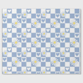 グレーラッ市松模様にプ紙 ラッピングペーパー (フラット)