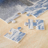 グレーランニングアラブの雪の谷の流れ ジグソーパズル (側面)