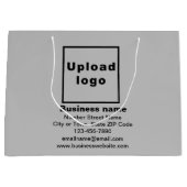 グレーラージサイズ抱き枕のビジネスブランド ラージペーパーバッグ (正面)