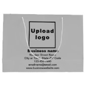 グレーラージサイズ抱き枕のビジネスブランド ラージペーパーバッグ (裏面)