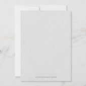 グレーリネンシンプルブラックスクリプトバチェロレッテ 招待状 (裏面)