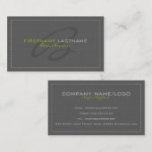 グレーリネンバーラップテクスチャー美容師カード 名刺 (正面/裏面)