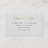 グレーリネンミニマリストモダンシンプル 名刺 (裏面)