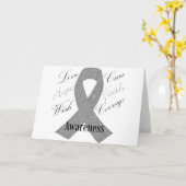 グレーリボン脳がん認識度 カード (黄色い花)