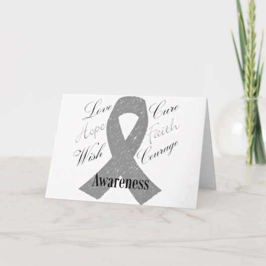 グレーリボン脳がん認識度 カード (正面)