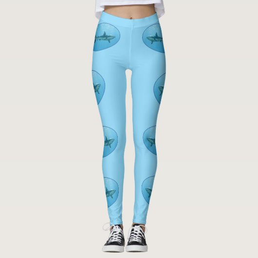 グレーリーフシャーク、ヤップ島 – 写真デザイン | レギンス (正面)