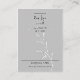 グレーリーフソーシャルQRファッションジュエリー表示カード コーリングカード