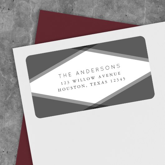 グレーレイヤジオメトリ差出人住所ラベル ラベル