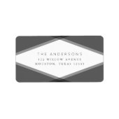 グレーレイヤジオメトリ差出人住所ラベル ラベル (正面)