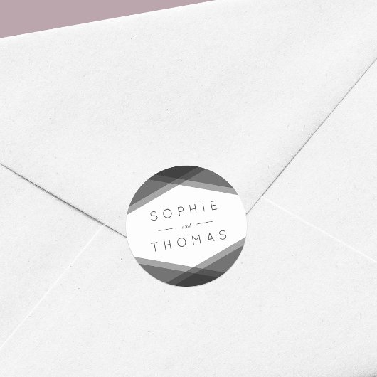 グレーレイヤジオメ結婚トリ ラウンドシール