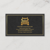 グレーレイヤー金ゴールドトラックフレームトラック輸送 名刺 (裏面)