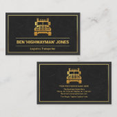 グレーレイヤー金ゴールドトラックフレームトラック輸送 名刺 (正面/裏面)