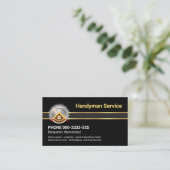 グレーレイヤー金ゴールドホーム修復行 名刺 (スタンド正面)