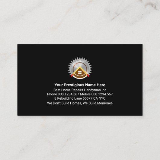 グレーレイヤー金ゴールドホーム修復行 名刺 (裏面)