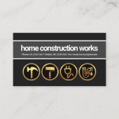 グレーレイヤ金ゴールド建築手提げツール 名刺 (正面)