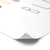 グレーレインボーネーム子供部屋デコールポスター ポスター (角)