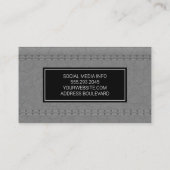 グレーレザーステッチ 名刺 (裏面)