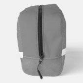 グレーレザーテクスチャトリムカスタムモノグラム名 ドップキット (右)