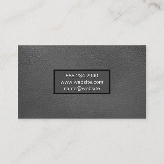 グレーレザーパターン 名刺 (裏面)