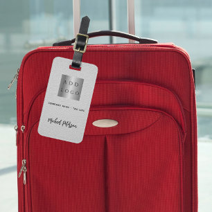 グレーレザービジネス会社のロゴ名 ラゲッジタグ