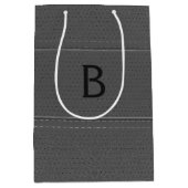 グレーレザーフェイク ミディアムペーパーバッグ (正面)