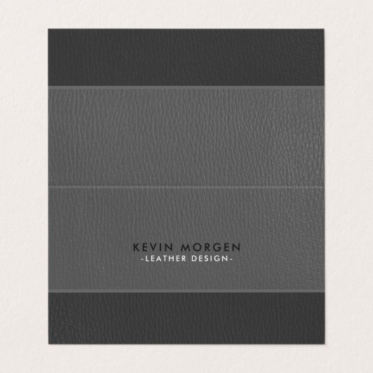 グレーレザーフェイク 名刺 (外部フラット)
