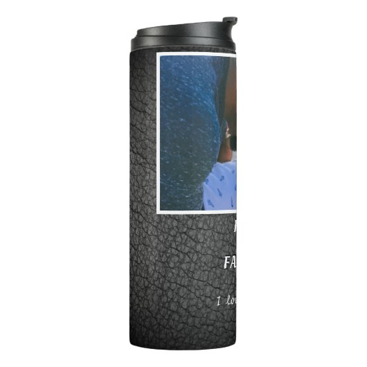 グレーレザープリント1st父の日2写真 タンブラー (回転左)