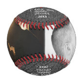 グレーレザープリント1st父の日2写真 野球ボール (正面)