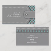 グレーレザールック&パターカスタムン 名刺 (正面/裏面)