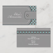 グレーレザールック&パターカスタムン 名刺 (正面/裏面)