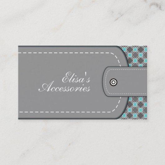 グレーレザールック&パターカスタムン 名刺 (正面)